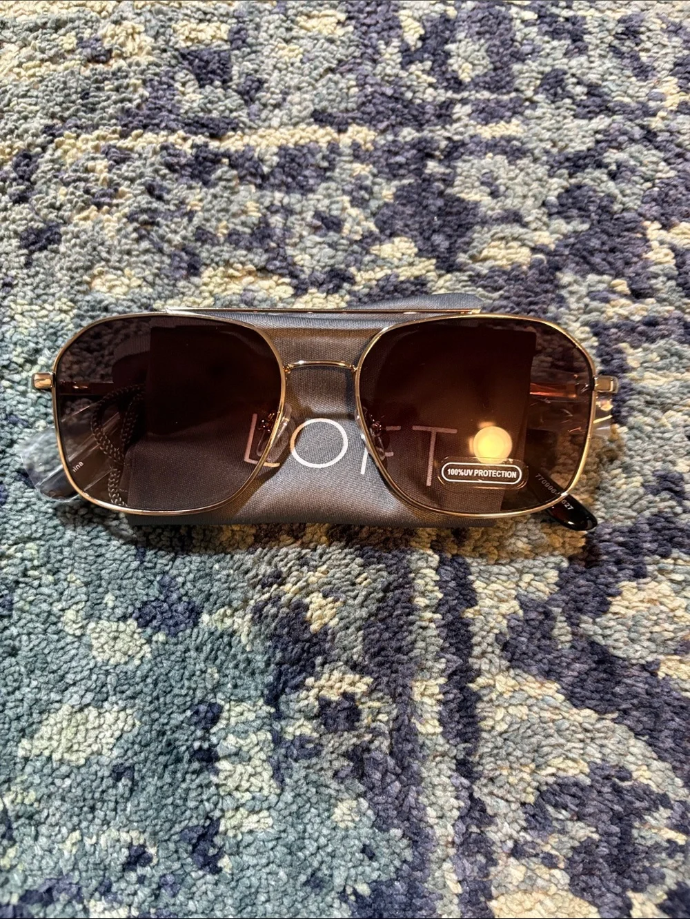 LOFT Women's Aviator Sunglasses — Brown/Gold